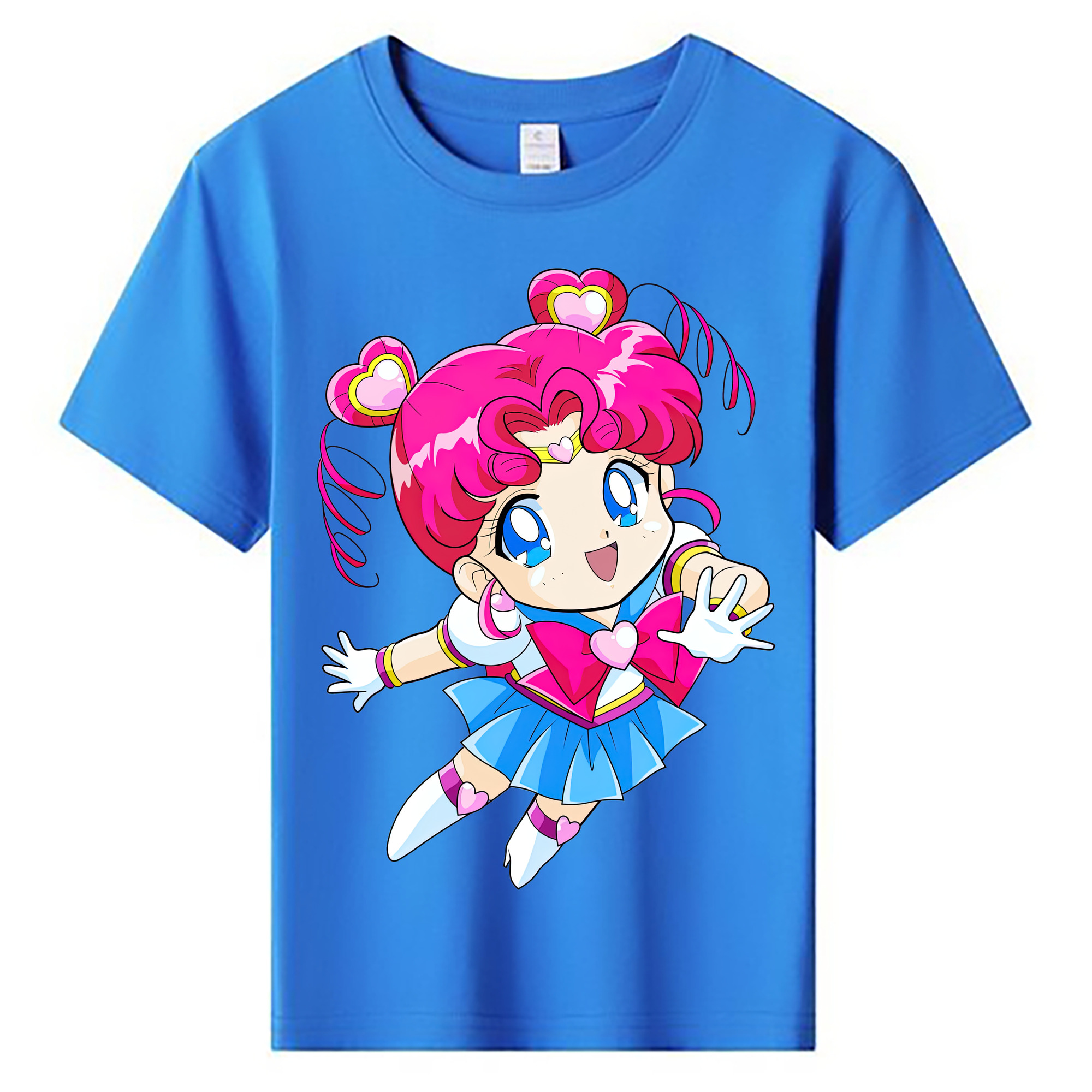 （画像用） 美少女戦士セーラームーン ちびうさ Sailor Moon Chibiusa Tsukino Usagi Small Lady Serenity 綿100％キッズTシャツ（フロントプリント）